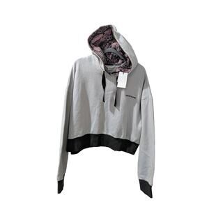 Eleven Paris Grey Embroidered Logo Hoodie NWT